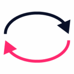 Arrows chasing each other in a circle