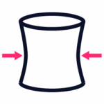 A cylinder is being compressed by arrows to demonstrate thin provisioning
