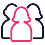 The silhouette of three people